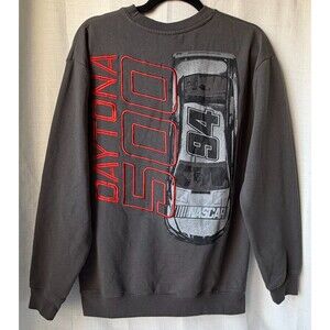 NASCAR Racing No 46 Sweatshirt S Gray Embroidered Graphic Crewneck Y2K Style